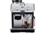 DELONGHI La Specialista Arte EC9155.MB - 8 Mahlgrade und vorprogrammierte Kaffee-Rezepte, Siebträger Espressomaschine Edelstahl/Schwarz