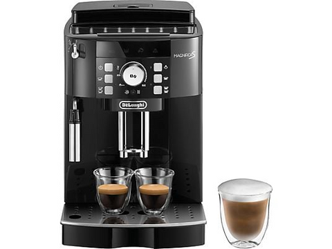 DELONGHI Magnifica S ECAM21.116.B - 5 Kaffeespezialitäten, kompakt, elegantes Design, Direktwahltasten, leichte Bedienung, Kaffeevollautomat Schwarz