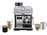 DELONGHI La Specialista Arte EC9155.MB - 8 Mahlgrade und vorprogrammierte Kaffee-Rezepte, Siebträger Espressomaschine Edelstahl/Schwarz