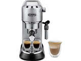 DELONGHI Dedica Style EC685.M - Professionelle Milchaufschäumung und schmales Design, Siebträger Espressomaschine Silber Matt