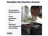 DELONGHI Magnifica Evo Next ECAM310.80.SB - 13 Rezepte, 3 Benutzerprofile, einfache Bedienung, Kaffeevollautomat Silber/Schwarz
