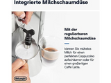 DELONGHI Dedica Style EC685.M - Professionelle Milchaufschäumung und schmales Design, Siebträger Espressomaschine Silber Matt