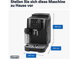 DELONGHI Magnifica Start Milk ECAM220.60.B - 4 Kaffeerezepte, cremiger Milchschaum, Direktwahltasten, einfache Bedienung, Kaffeevollautomat Schwarz