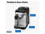DELONGHI Magnifica Evo Next ECAM310.80.SB - 13 Rezepte, 3 Benutzerprofile, einfache Bedienung, Kaffeevollautomat Silber/Schwarz