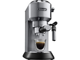 DELONGHI Dedica Style EC685.M - Professionelle Milchaufschäumung und schmales Design, Siebträger Espressomaschine Silber Matt